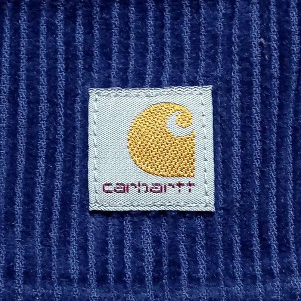 Carhartt Girls Purple Corduroy Ruffled Shoulder Bib Overalls Size 18 M Toddler